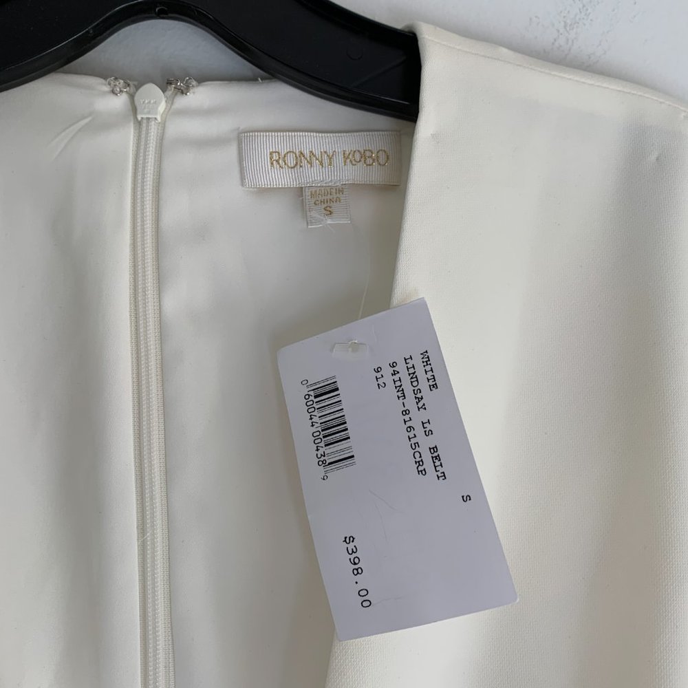 Ronny Kobo Intermix Cream Long Sleeve V-neck 'The Lindsey' Romper NWT - Picture 5 of 6